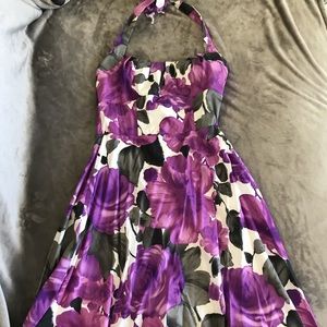 💜Floral halter top dress🌸🌸🌸